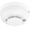 12-24VDC 4 wire photoelectric smoke alarm with 9VDC battery back-up and Integral Temp-3 sounder.